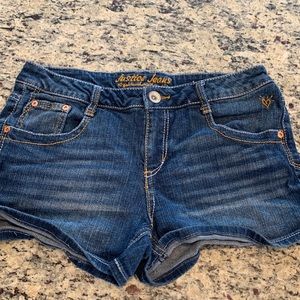 Justice jean shorts size 14 1/2 dark wash